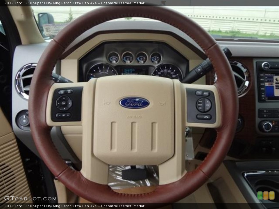 Chaparral Leather Interior Steering Wheel for the 2012 Ford F250 Super Duty King Ranch Crew Cab 4x4 #59760962