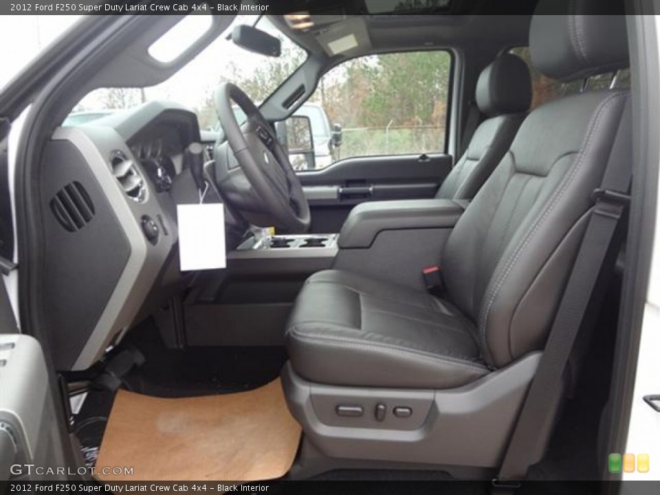 Black Interior Photo for the 2012 Ford F250 Super Duty Lariat Crew Cab 4x4 #59761146