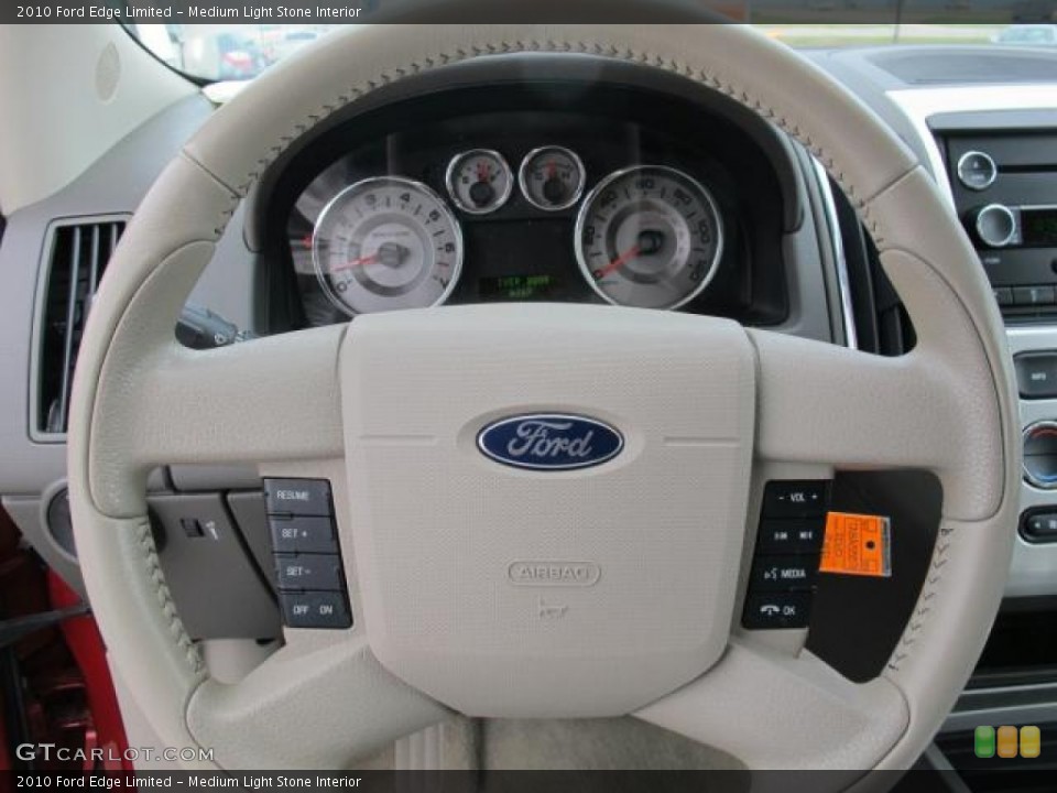 Medium Light Stone Interior Steering Wheel for the 2010 Ford Edge Limited #59761646