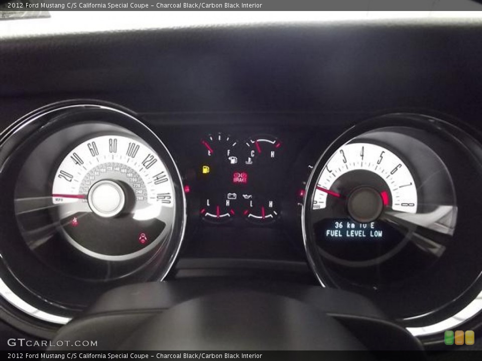 Charcoal Black/Carbon Black Interior Gauges for the 2012 Ford Mustang C/S California Special Coupe #59762255