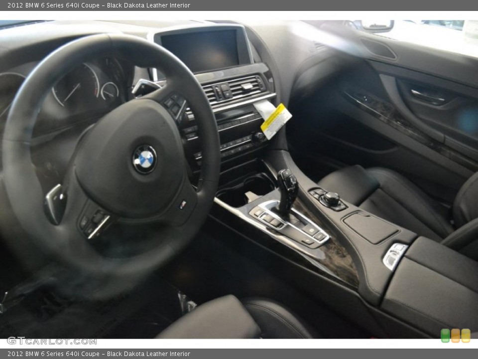 Black Dakota Leather Interior Prime Interior for the 2012 BMW 6 Series 640i Coupe #59764325
