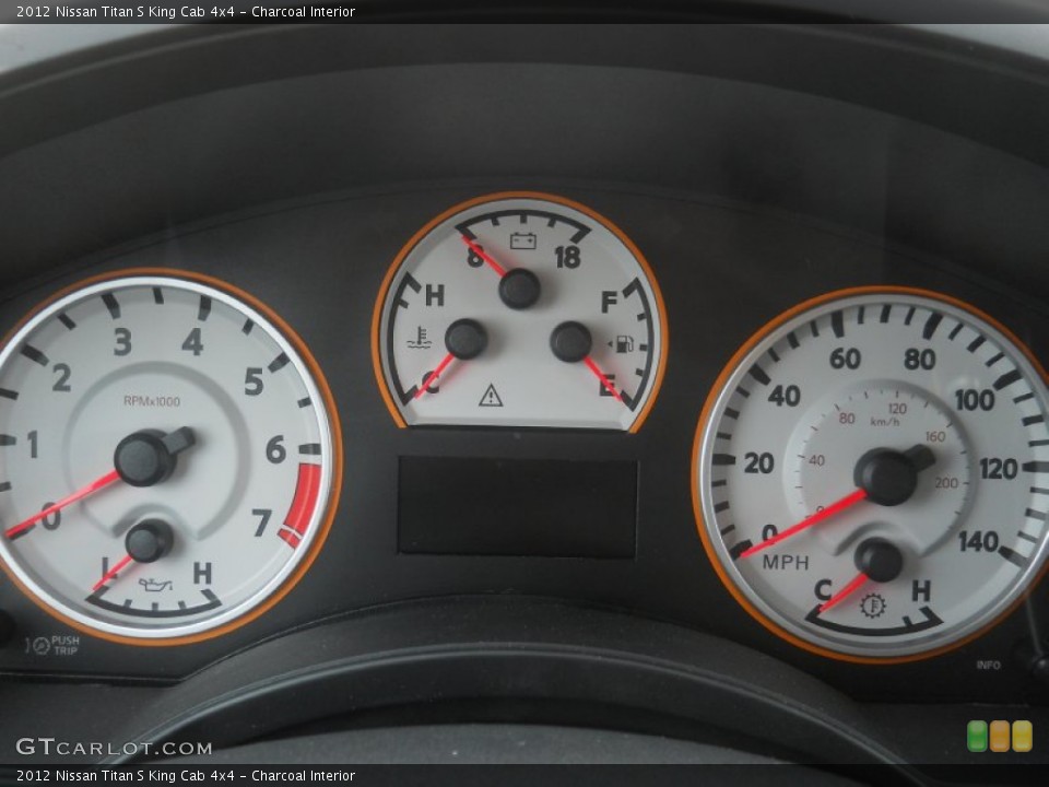 Charcoal Interior Gauges for the 2012 Nissan Titan S King Cab 4x4 #59766320