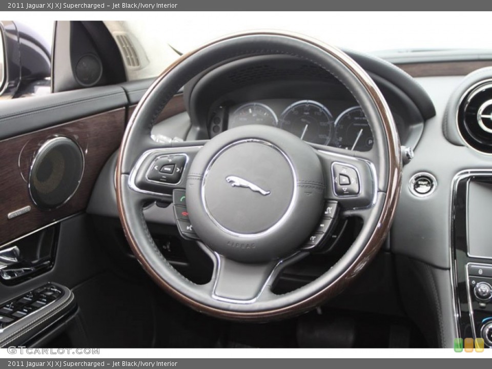 Jet Black/Ivory Interior Steering Wheel for the 2011 Jaguar XJ XJ Supercharged #59767288