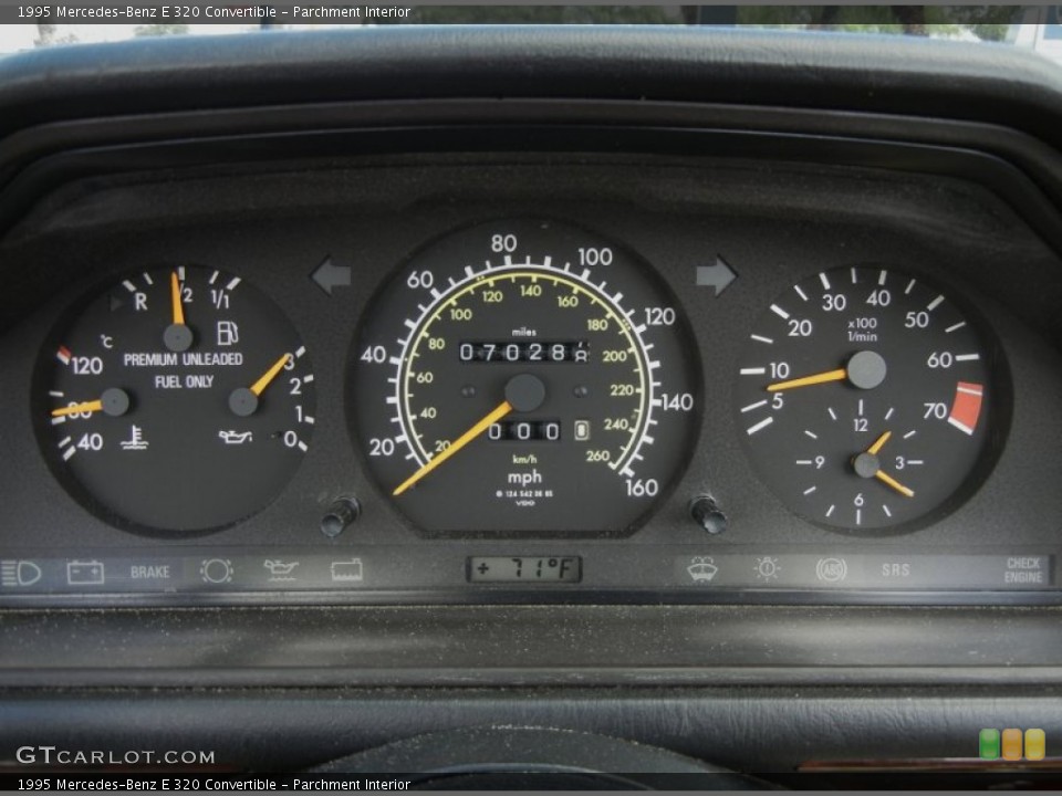 Parchment Interior Gauges for the 1995 Mercedes-Benz E 320 Convertible #59767700