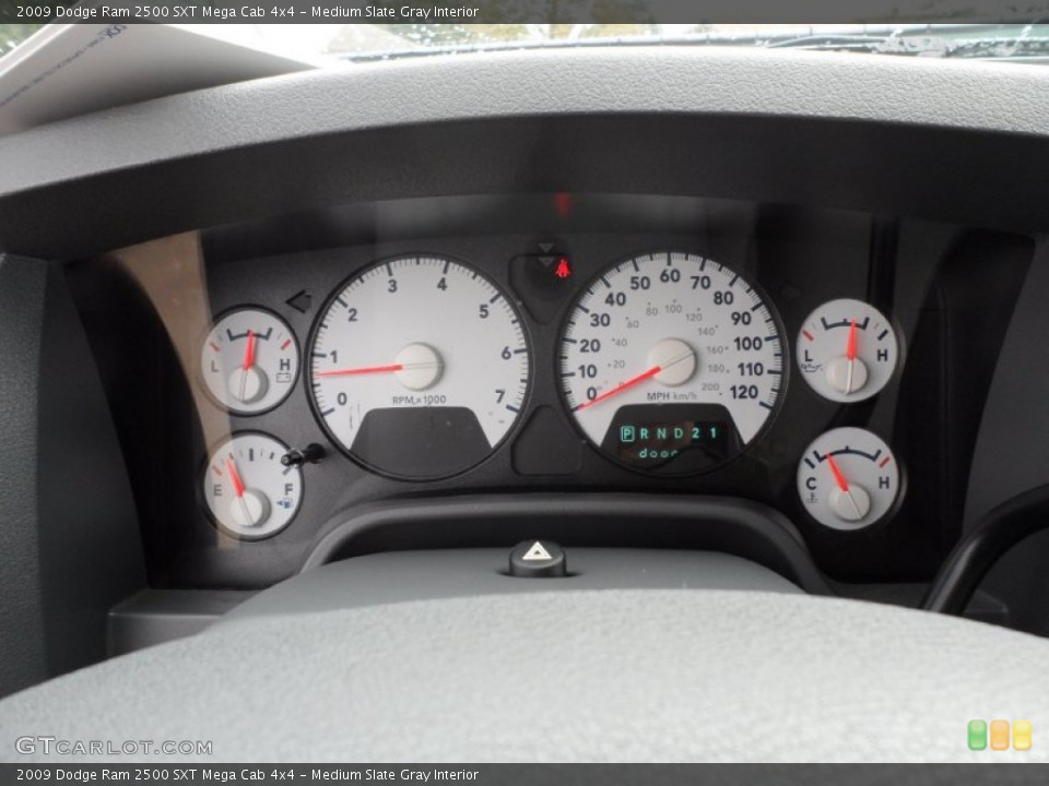 Medium Slate Gray Interior Gauges for the 2009 Dodge Ram 2500 SXT Mega Cab 4x4 #59768300