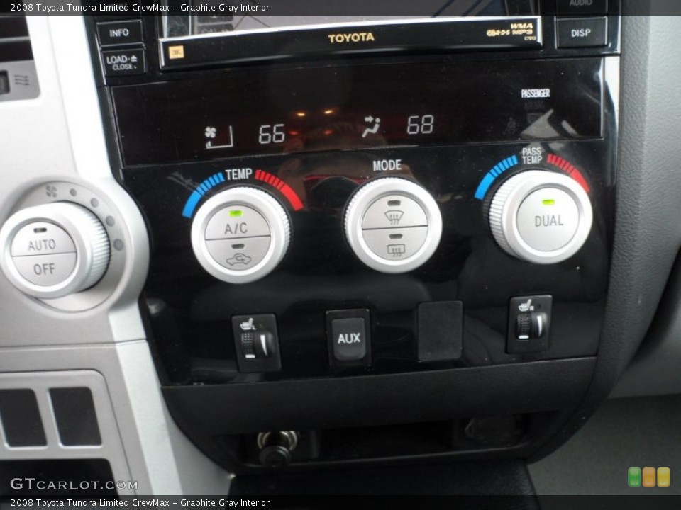 Graphite Gray Interior Controls for the 2008 Toyota Tundra Limited CrewMax #59768660