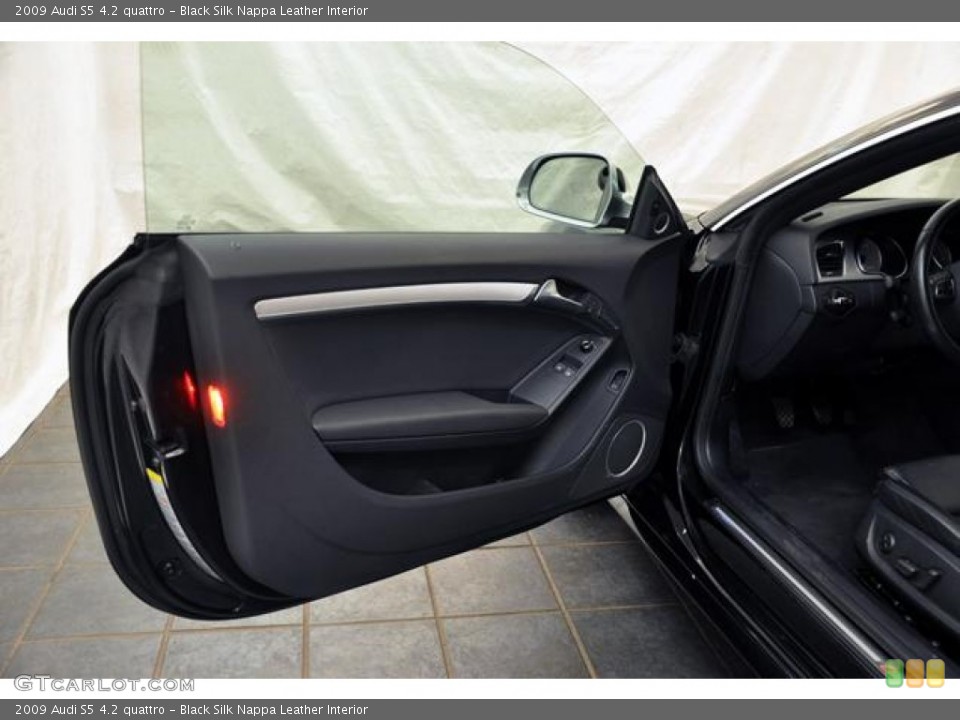 Black Silk Nappa Leather Interior Door Panel for the 2009 Audi S5 4.2 quattro #59770133