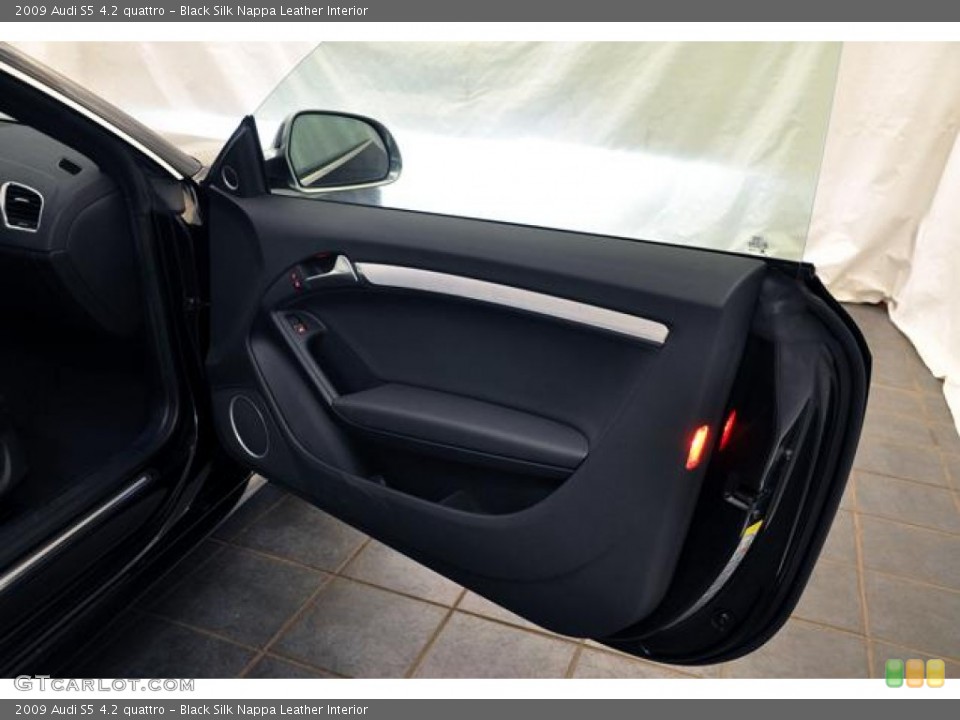 Black Silk Nappa Leather Interior Door Panel for the 2009 Audi S5 4.2 quattro #59770166