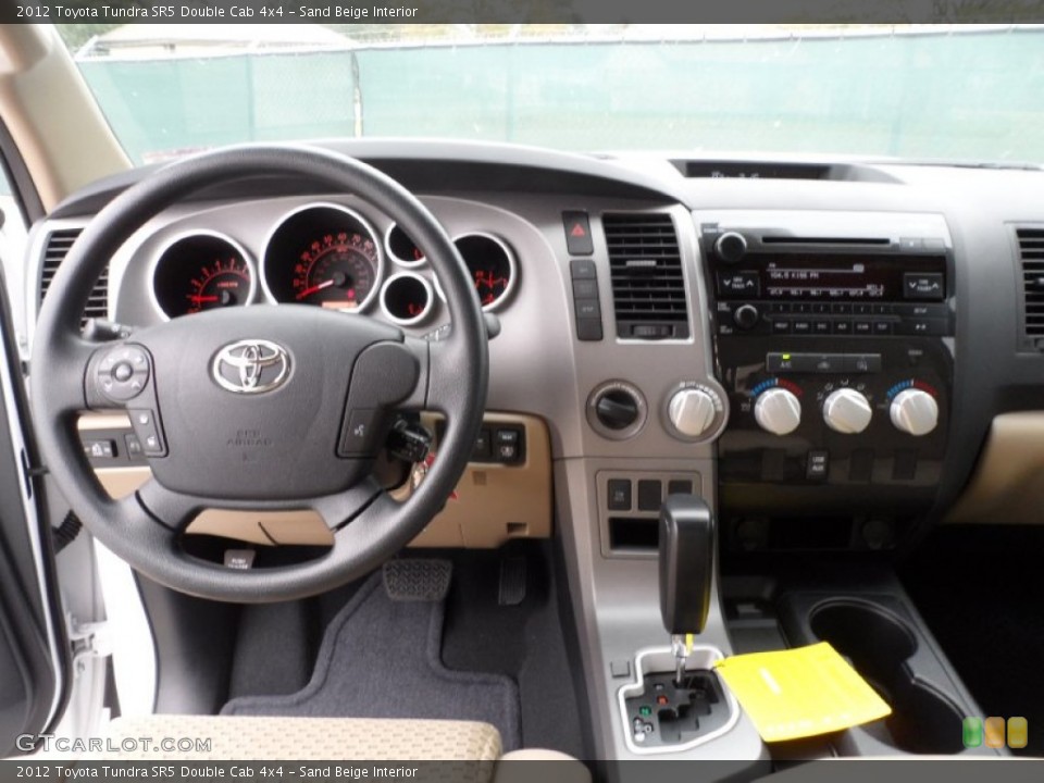 Sand Beige Interior Dashboard for the 2012 Toyota Tundra SR5 Double Cab 4x4 #59771456