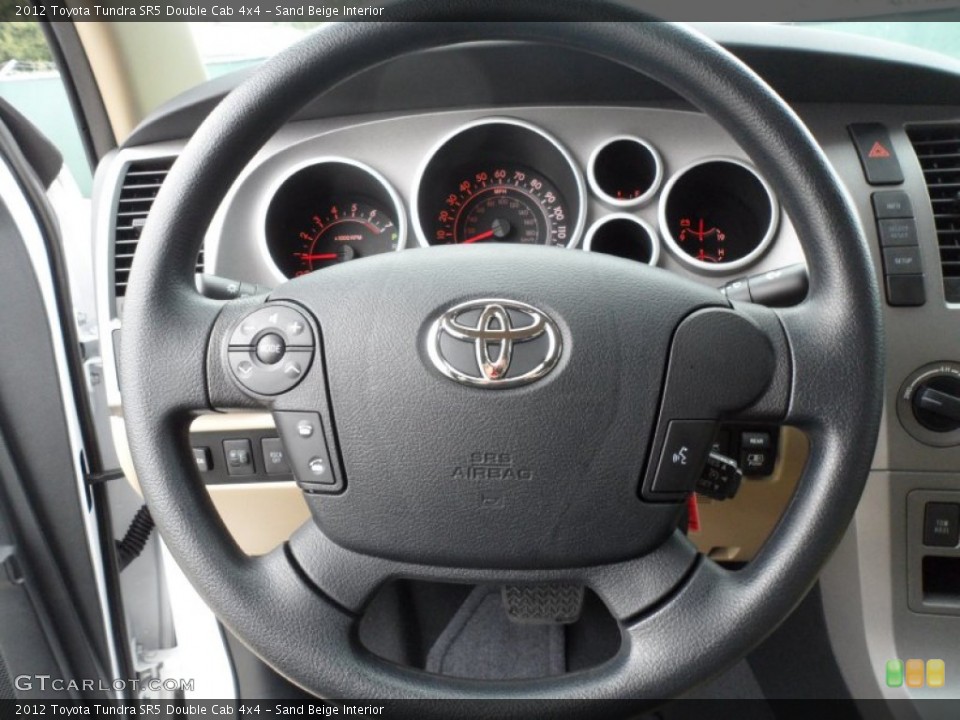 Sand Beige Interior Steering Wheel for the 2012 Toyota Tundra SR5 Double Cab 4x4 #59771503