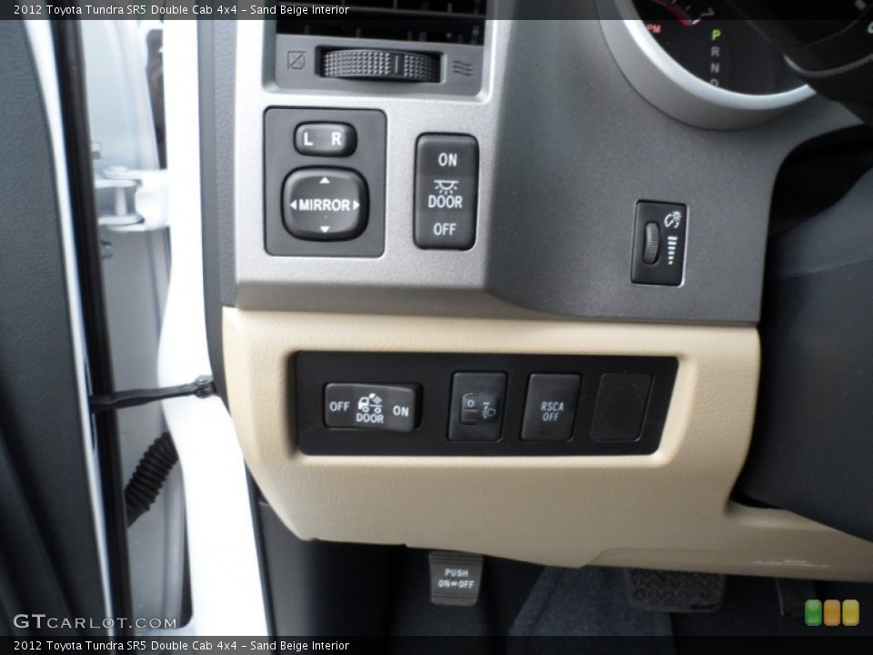 Sand Beige Interior Controls for the 2012 Toyota Tundra SR5 Double Cab 4x4 #59771522