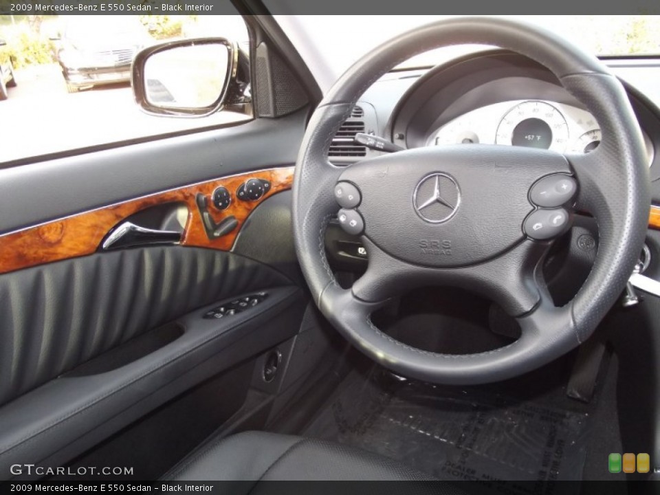 Black Interior Steering Wheel for the 2009 Mercedes-Benz E 550 Sedan #59771559