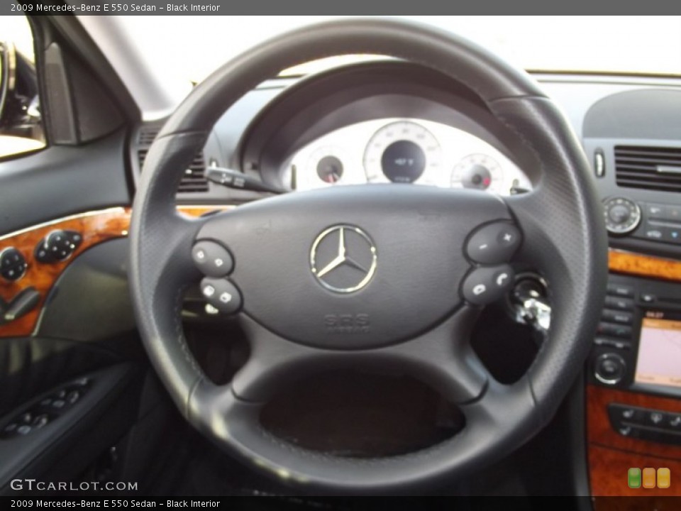 Black Interior Steering Wheel for the 2009 Mercedes-Benz E 550 Sedan #59771568
