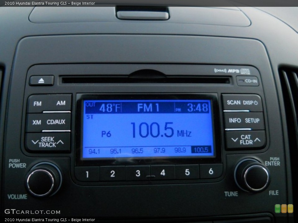 Beige Interior Audio System for the 2010 Hyundai Elantra Touring GLS #59772248