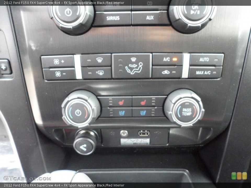 FX Sport Appearance Black/Red Interior Controls for the 2012 Ford F150 FX4 SuperCrew 4x4 #59772794