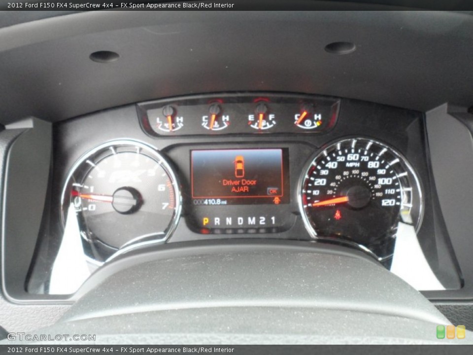 FX Sport Appearance Black/Red Interior Gauges for the 2012 Ford F150 FX4 SuperCrew 4x4 #59772842