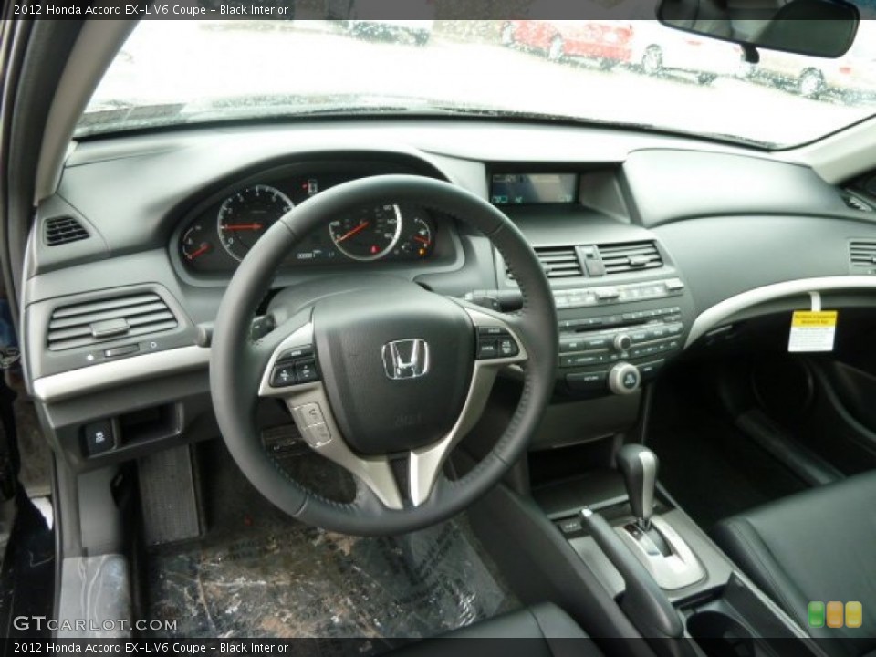Black Interior Dashboard for the 2012 Honda Accord EX-L V6 Coupe #59773797