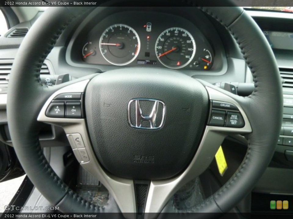 Black Interior Steering Wheel for the 2012 Honda Accord EX-L V6 Coupe #59773835