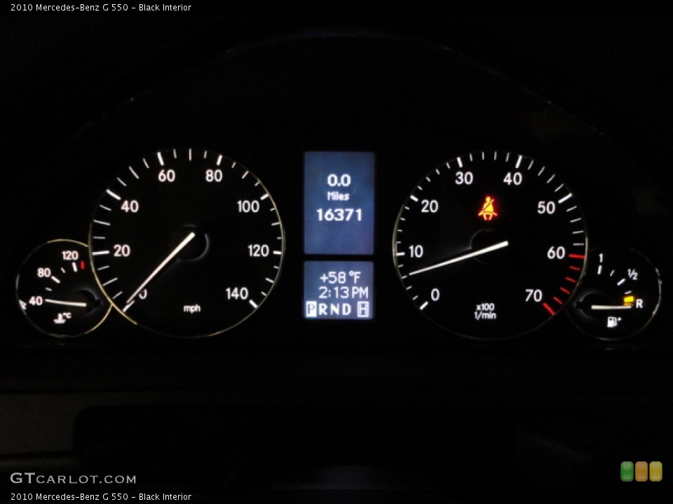 Black Interior Gauges for the 2010 Mercedes-Benz G 550 #59774036