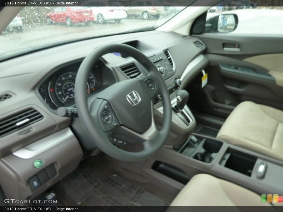 Beige Interior Dashboard for the 2012 Honda CR-V EX 4WD #59774151