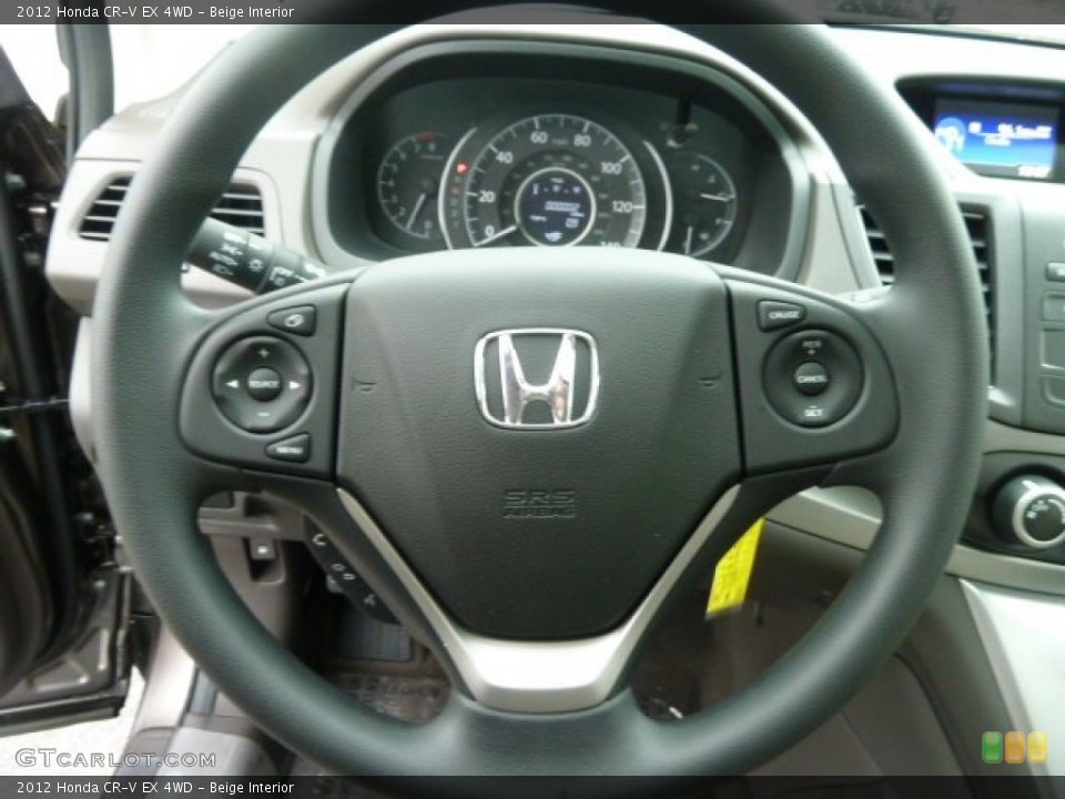 Beige Interior Steering Wheel for the 2012 Honda CR-V EX 4WD #59774168