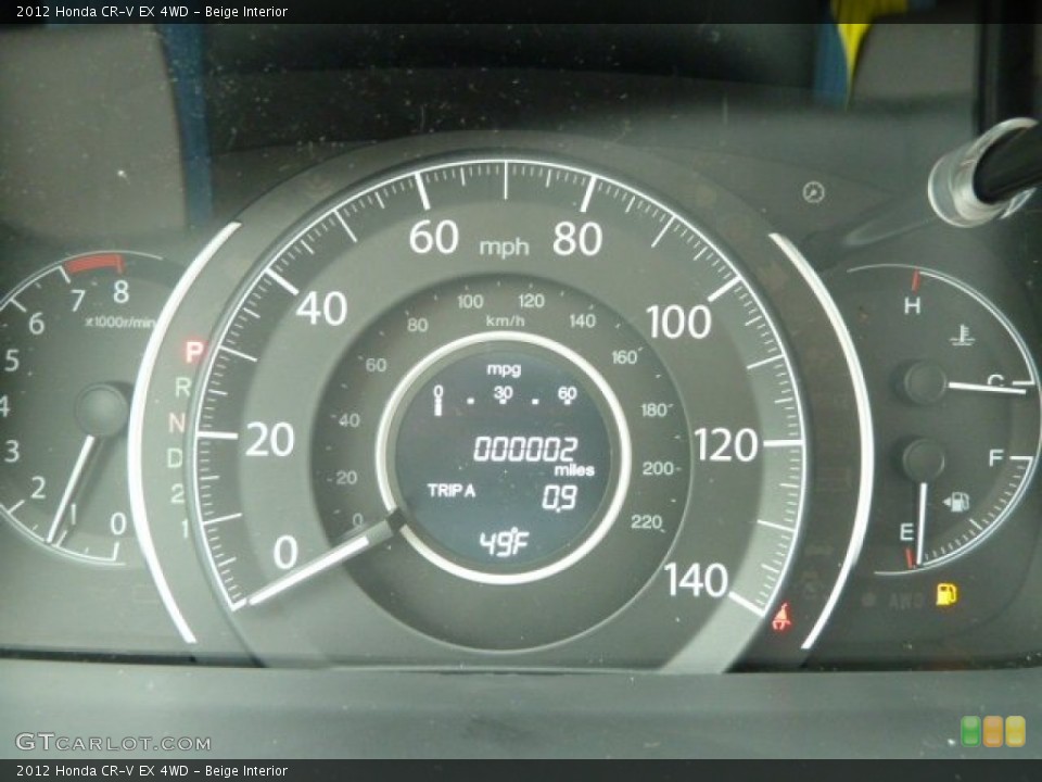 Beige Interior Gauges for the 2012 Honda CR-V EX 4WD #59774186