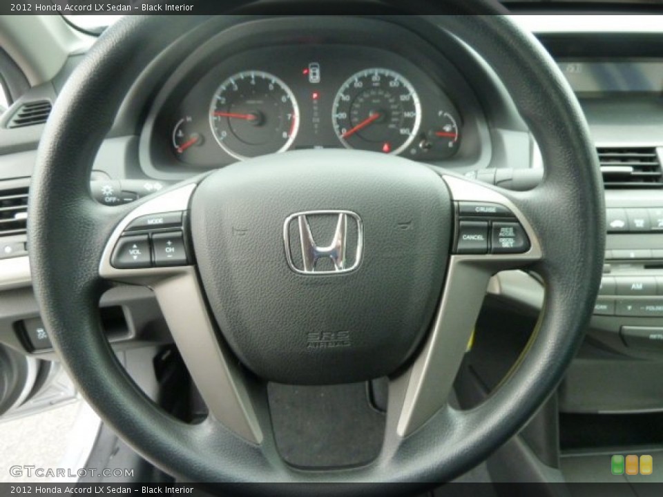 Black Interior Steering Wheel for the 2012 Honda Accord LX Sedan #59774324