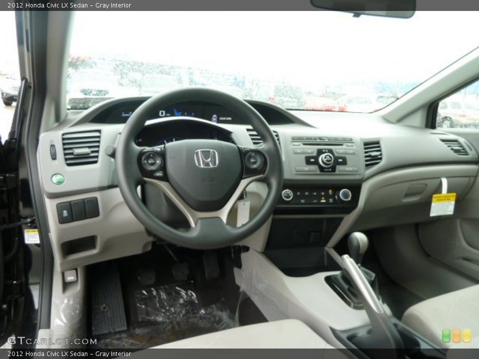 Gray Interior Dashboard for the 2012 Honda Civic LX Sedan #59774978