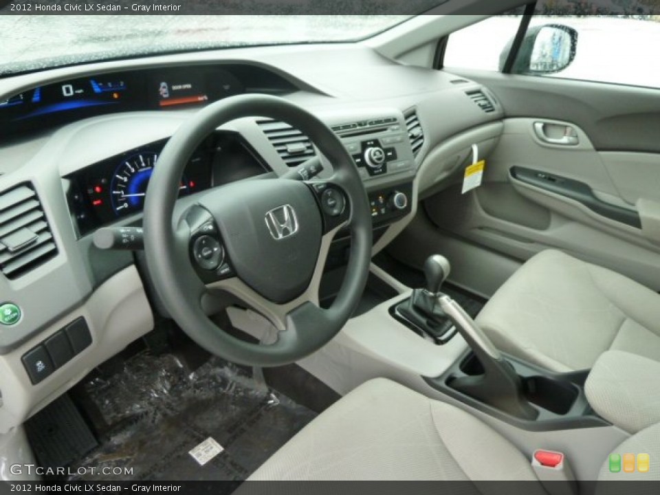 Gray Interior Prime Interior for the 2012 Honda Civic LX Sedan #59775005