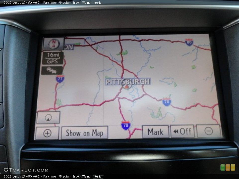 Parchment/Medium Brown Walnut Interior Navigation for the 2012 Lexus LS 460 AWD #59776727