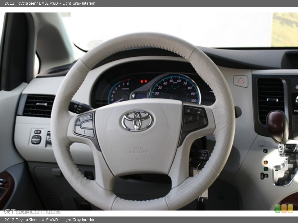 Light Gray Interior Steering Wheel for the 2012 Toyota Sienna XLE AWD #59777885