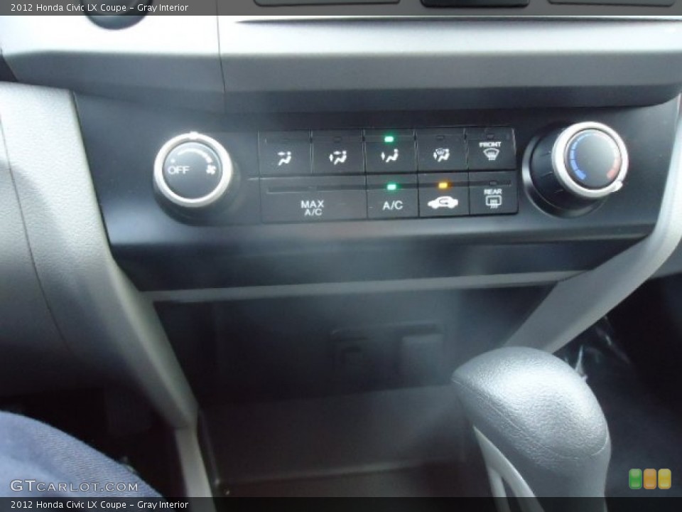 Gray Interior Controls for the 2012 Honda Civic LX Coupe #59779259