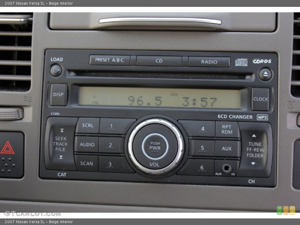 Beige Interior Audio System for the 2007 Nissan Versa SL #59782268