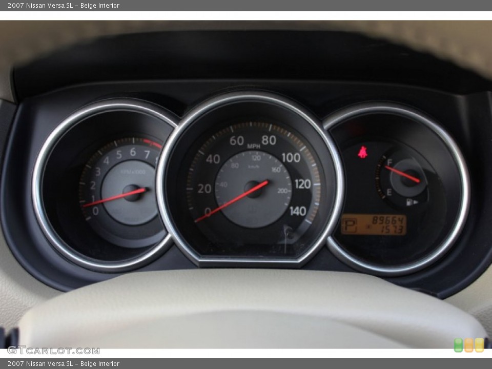 Beige Interior Gauges for the 2007 Nissan Versa SL #59782283