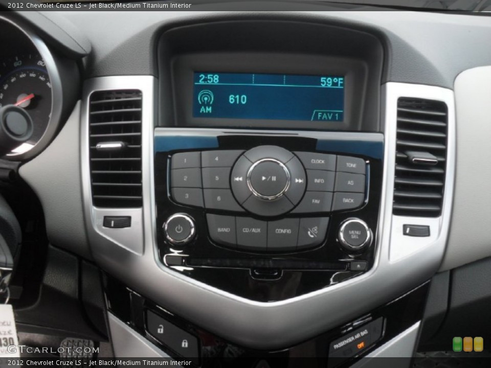 Jet Black/Medium Titanium Interior Controls for the 2012 Chevrolet Cruze LS #59785364