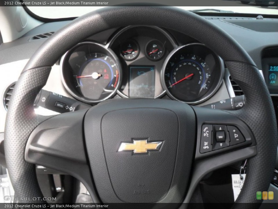 Jet Black/Medium Titanium Interior Steering Wheel for the 2012 Chevrolet Cruze LS #59785382