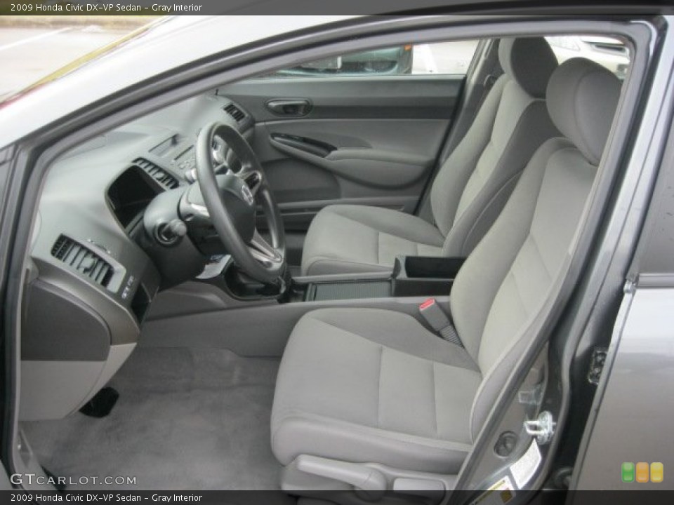 Gray Interior Front Seat for the 2009 Honda Civic DX-VP Sedan #59786405