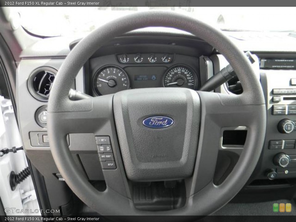 Steel Gray Interior Steering Wheel for the 2012 Ford F150 XL Regular Cab #59787425
