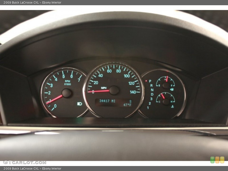 Ebony Interior Gauges for the 2009 Buick LaCrosse CXL #59788781