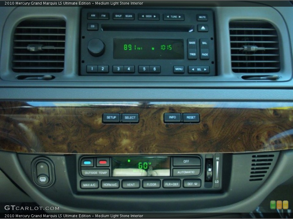 Medium Light Stone Interior Controls for the 2010 Mercury Grand Marquis LS Ultimate Edition #59789717