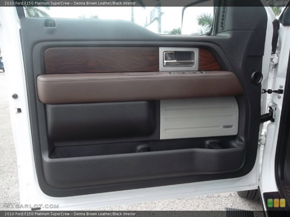 Sienna Brown Leather/Black Interior Door Panel for the 2010 Ford F150 Platinum SuperCrew #59793896