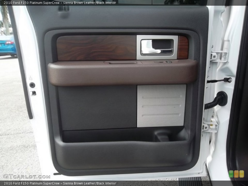 Sienna Brown Leather/Black Interior Door Panel for the 2010 Ford F150 Platinum SuperCrew #59793911