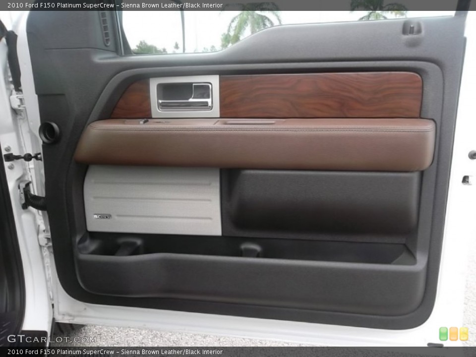 Sienna Brown Leather/Black Interior Door Panel for the 2010 Ford F150 Platinum SuperCrew #59793917