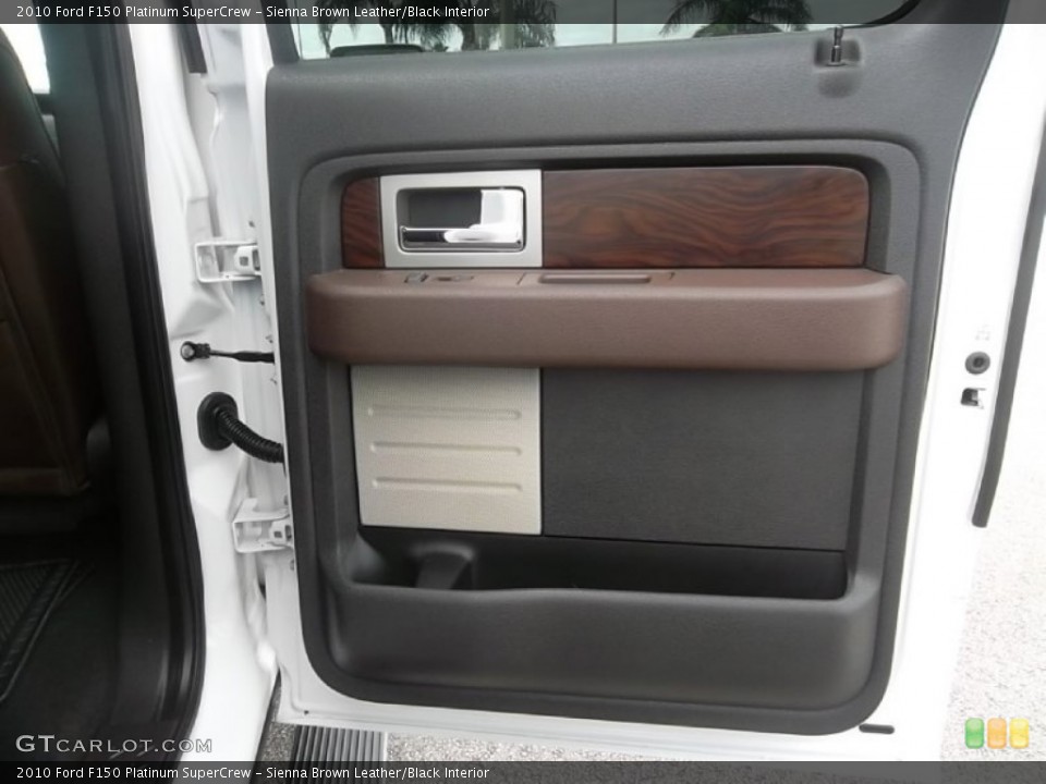Sienna Brown Leather/Black Interior Door Panel for the 2010 Ford F150 Platinum SuperCrew #59793935