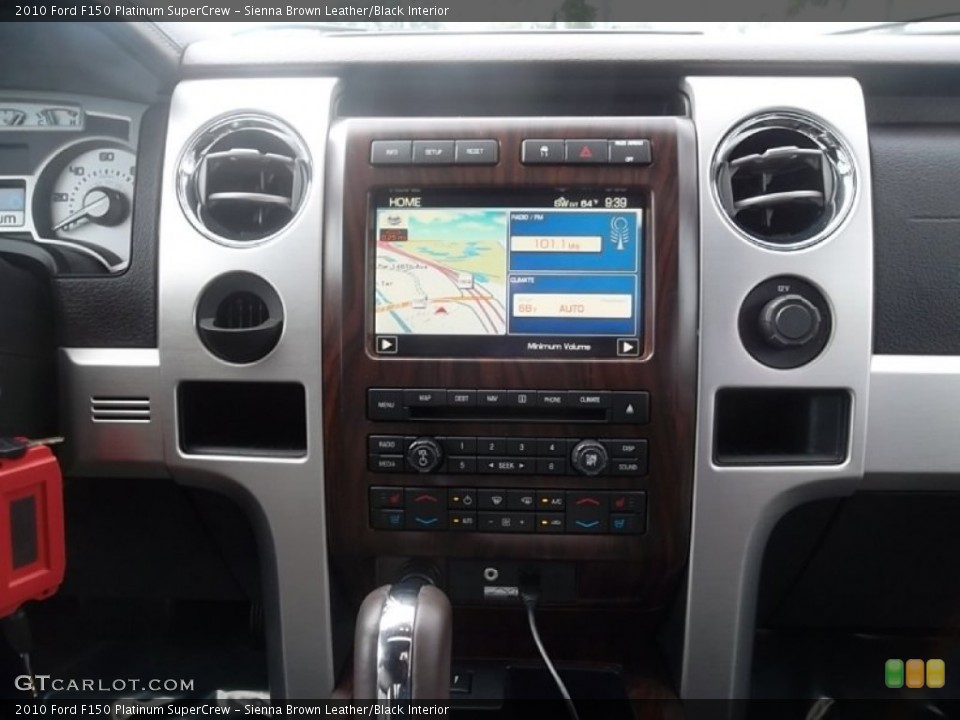 Sienna Brown Leather/Black Interior Controls for the 2010 Ford F150 Platinum SuperCrew #59793974