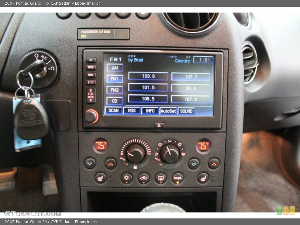 Ebony Interior Controls for the 2007 Pontiac Grand Prix GXP Sedan #59794382