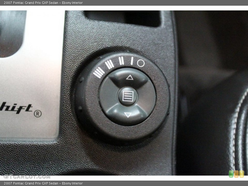 Ebony Interior Controls for the 2007 Pontiac Grand Prix GXP Sedan #59794394
