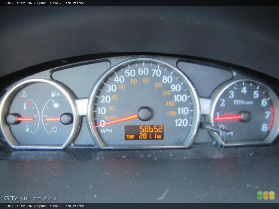 Black Interior Gauges for the 2007 Saturn ION 2 Quad Coupe #59794814