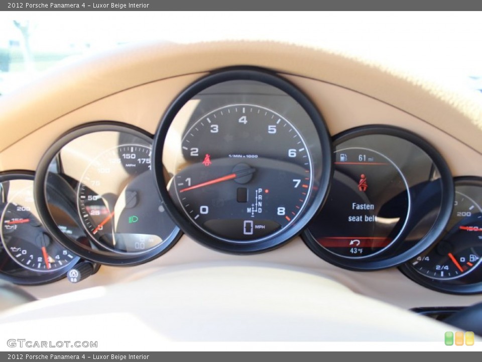 Luxor Beige Interior Gauges for the 2012 Porsche Panamera 4 #59798196