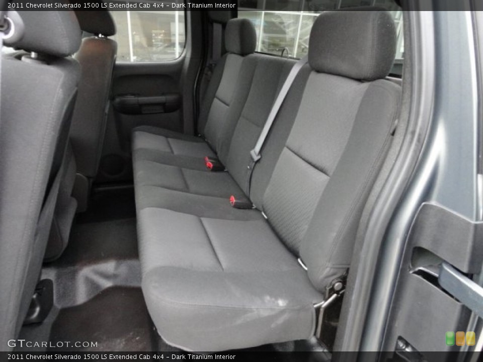 Dark Titanium Interior Rear Seat for the 2011 Chevrolet Silverado 1500 LS Extended Cab 4x4 #59798612
